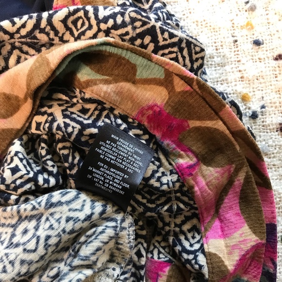 Anthropologie Vanessa Virginia Mixed Print Askew Kimono Top - Picture 11 of 11